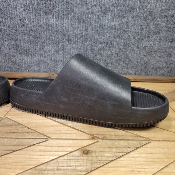 Nike Sandals Mens 12 Womens 13 Calm Slides Black Open Toe Comfort Slip On - Picture 6 of 13